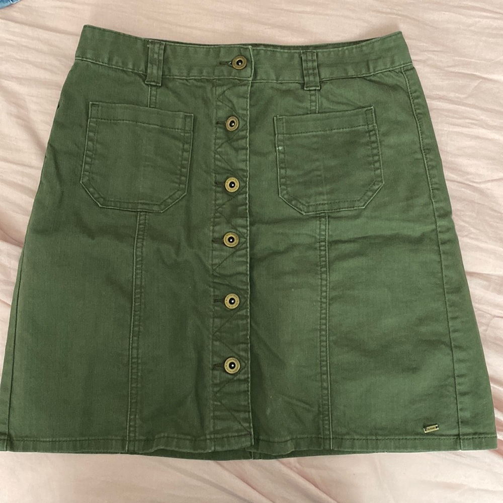 Tommy Hilfiger army green denim skirt
